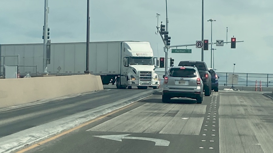 Harmon I-15 overpass faces ongoing truck navigation challenges