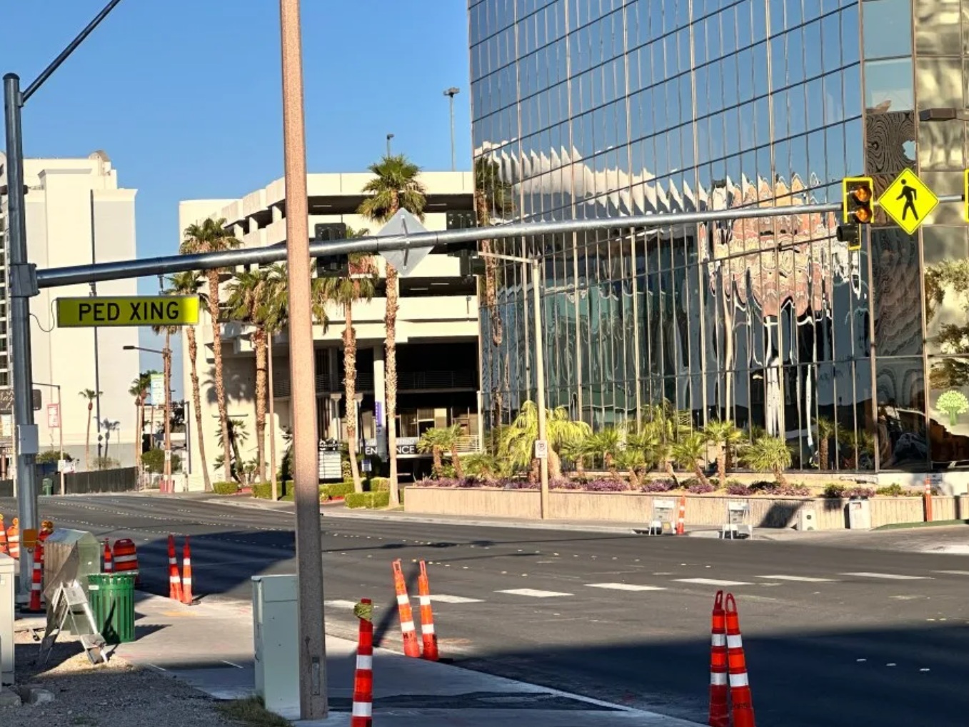 Clark County adds new crosswalk near Strip to improve pedestrian safety