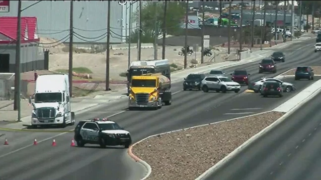 Driver hospitalized after single-vehicle crash at Las Vegas Boulevard and Lamb